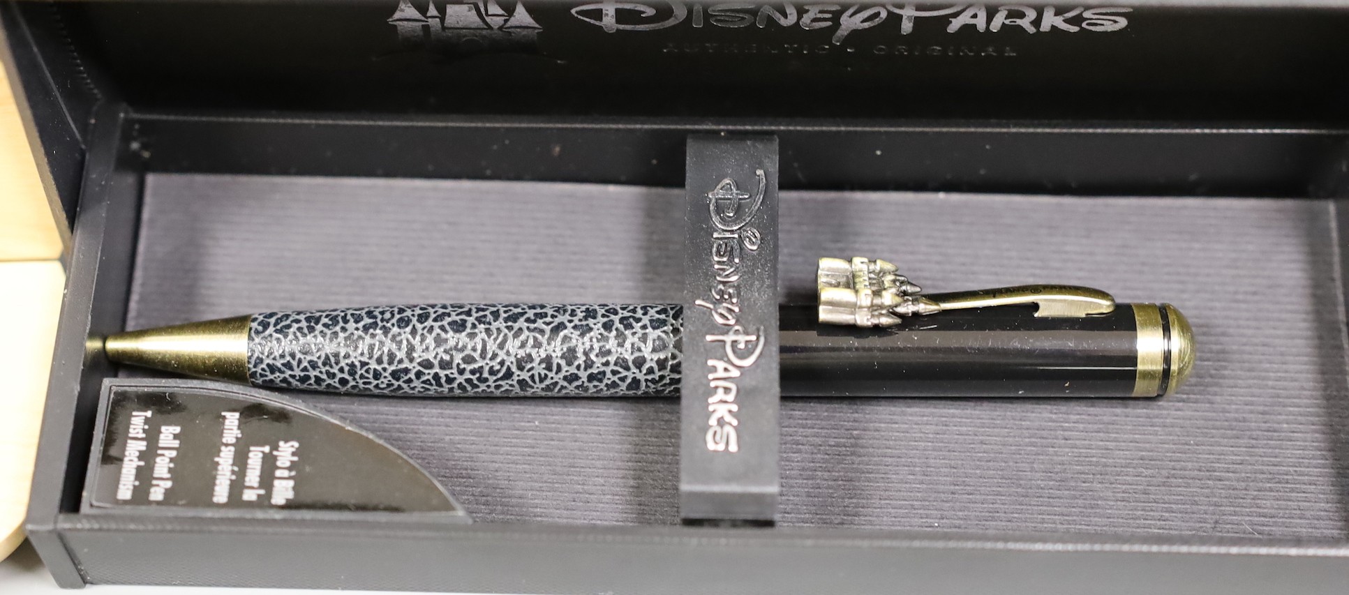 Disney World pair pens, Disneyland pen and Disney's Animal Kingdom pen - all cased